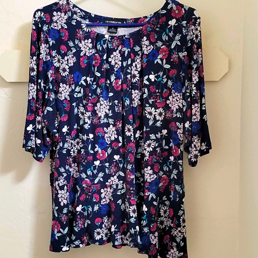 Liz Claiborne Peplum top NWT XL